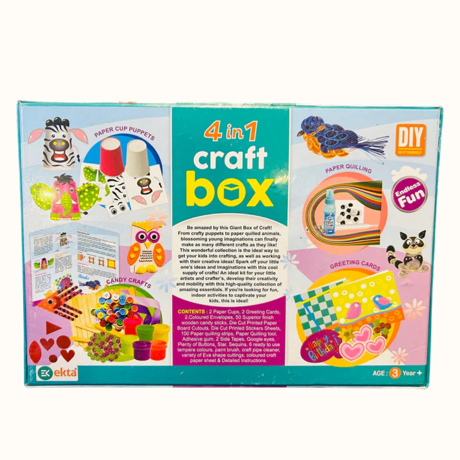 4 in 1 Craft Box for Kids | Classical Craft Kit | Paper Cut Puppets Cards
