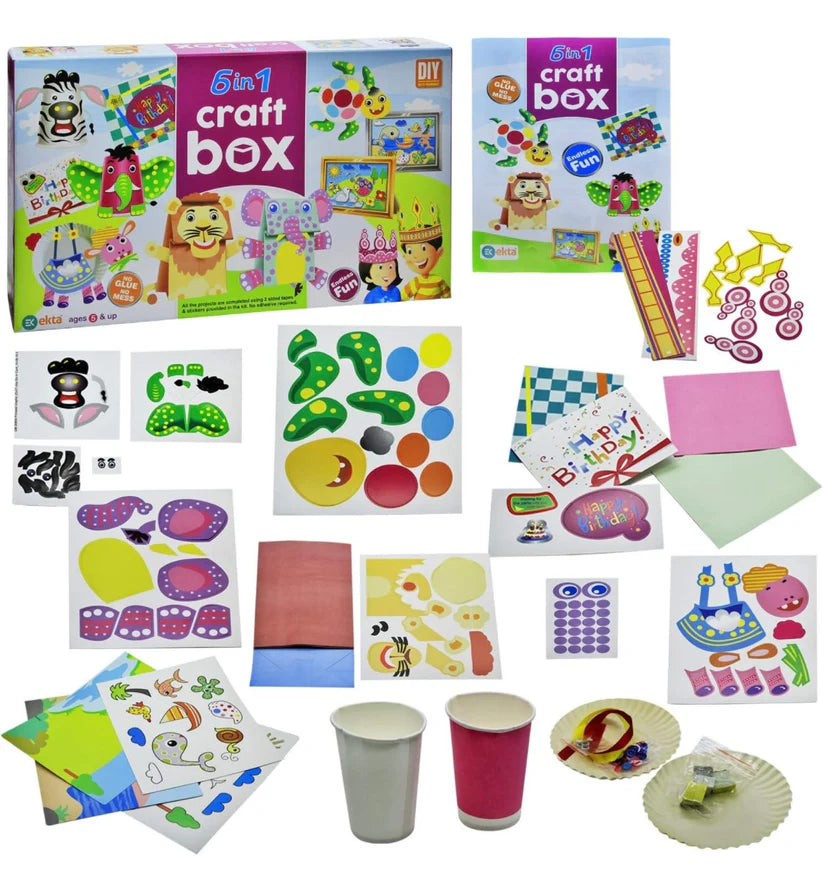 4 in 1 Craft Box for Kids | Classical Craft Kit | Paper Cut Puppets Cards