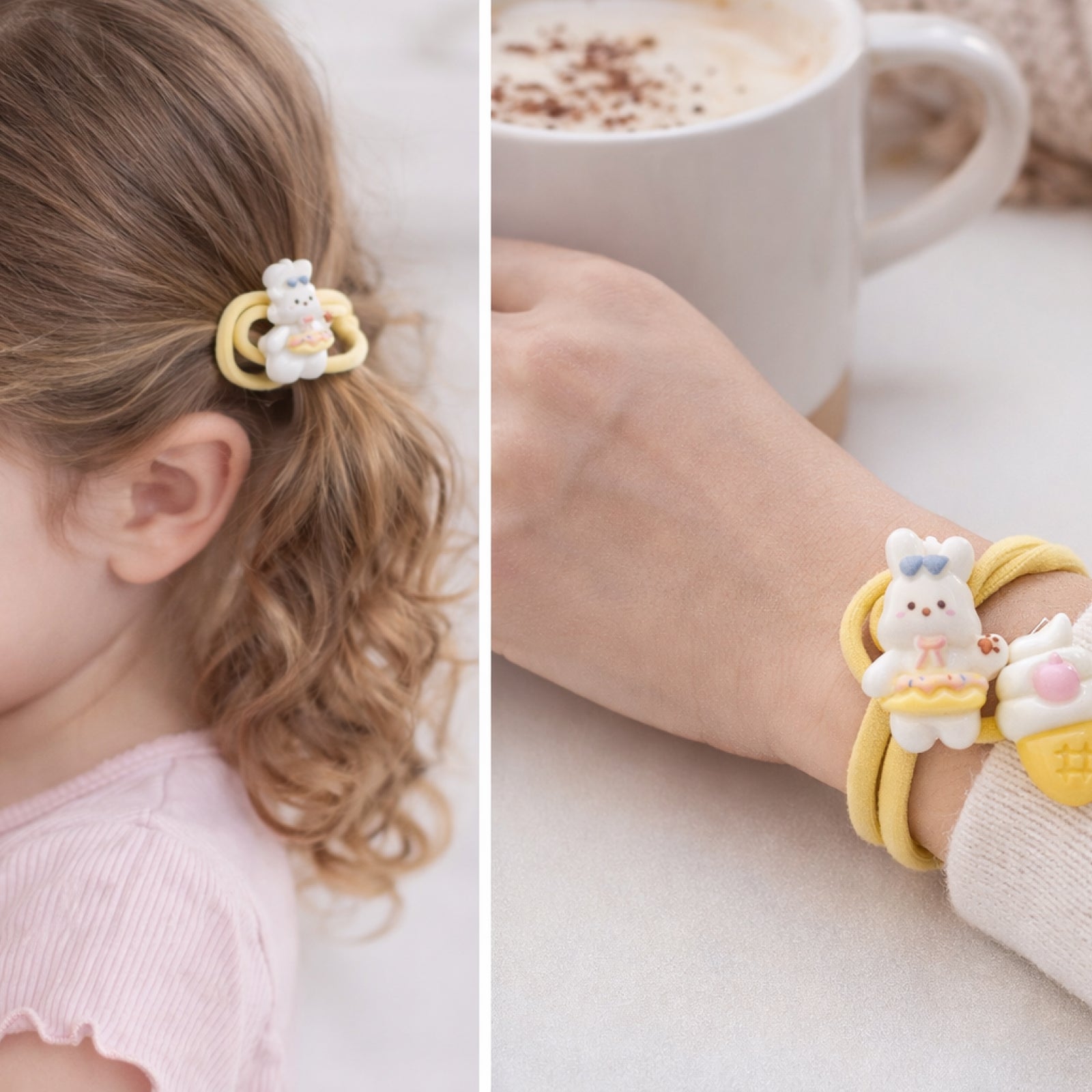 Baby Hair Ties for Girls - 10 Pcs Elastic Bands for Thin Hair