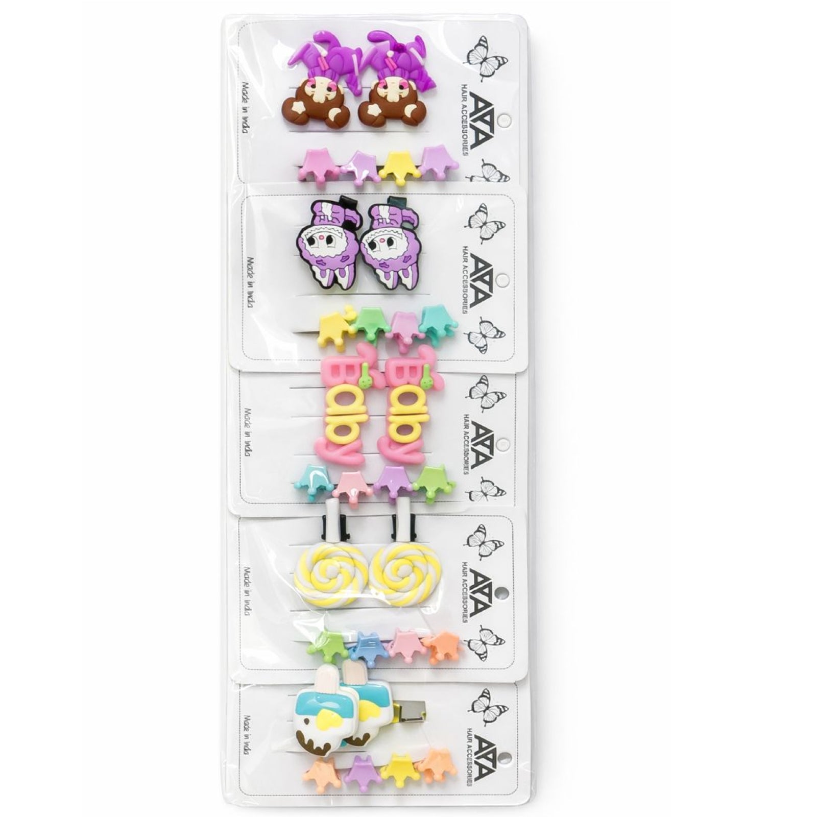 Baby Alligator Hair Clips 12 Pcs - Cute Cartoon Clips for Girls