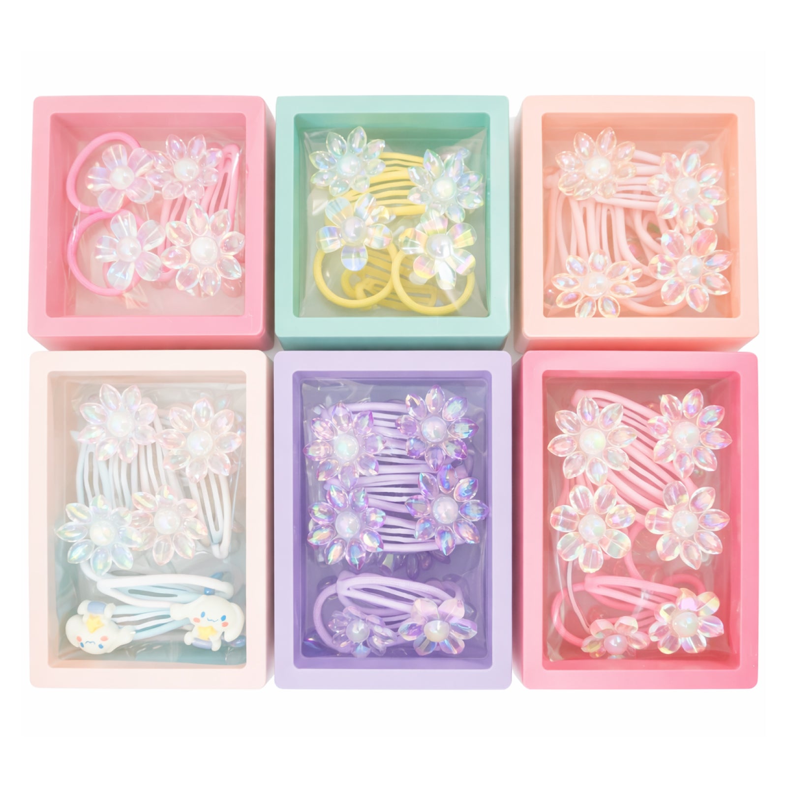 Flower Hair Accessories for Girls - Multicolor Hairbands Pack of 4