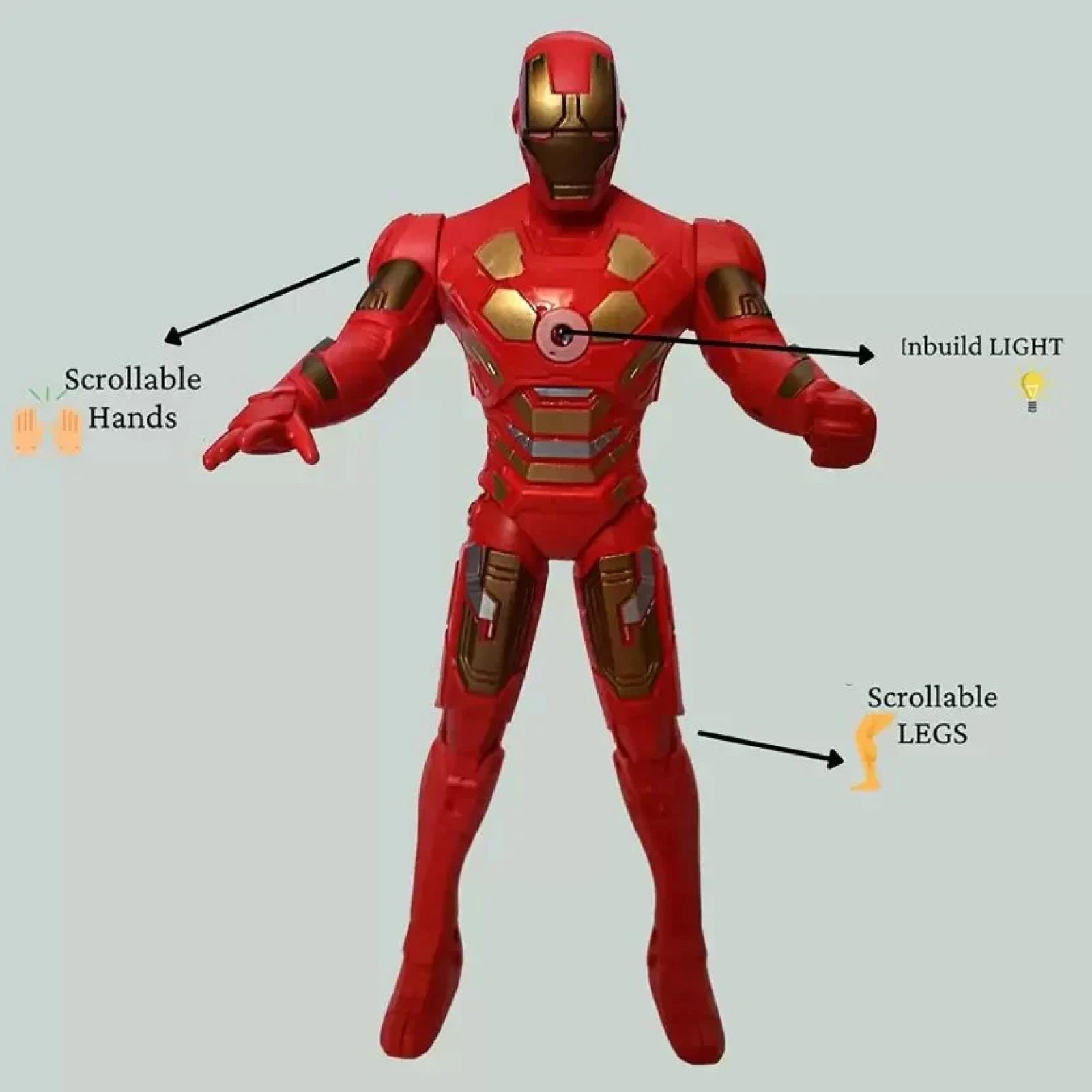 12 Inch Iron Man Action Figure - Avengers Ultron Superhero Toy
