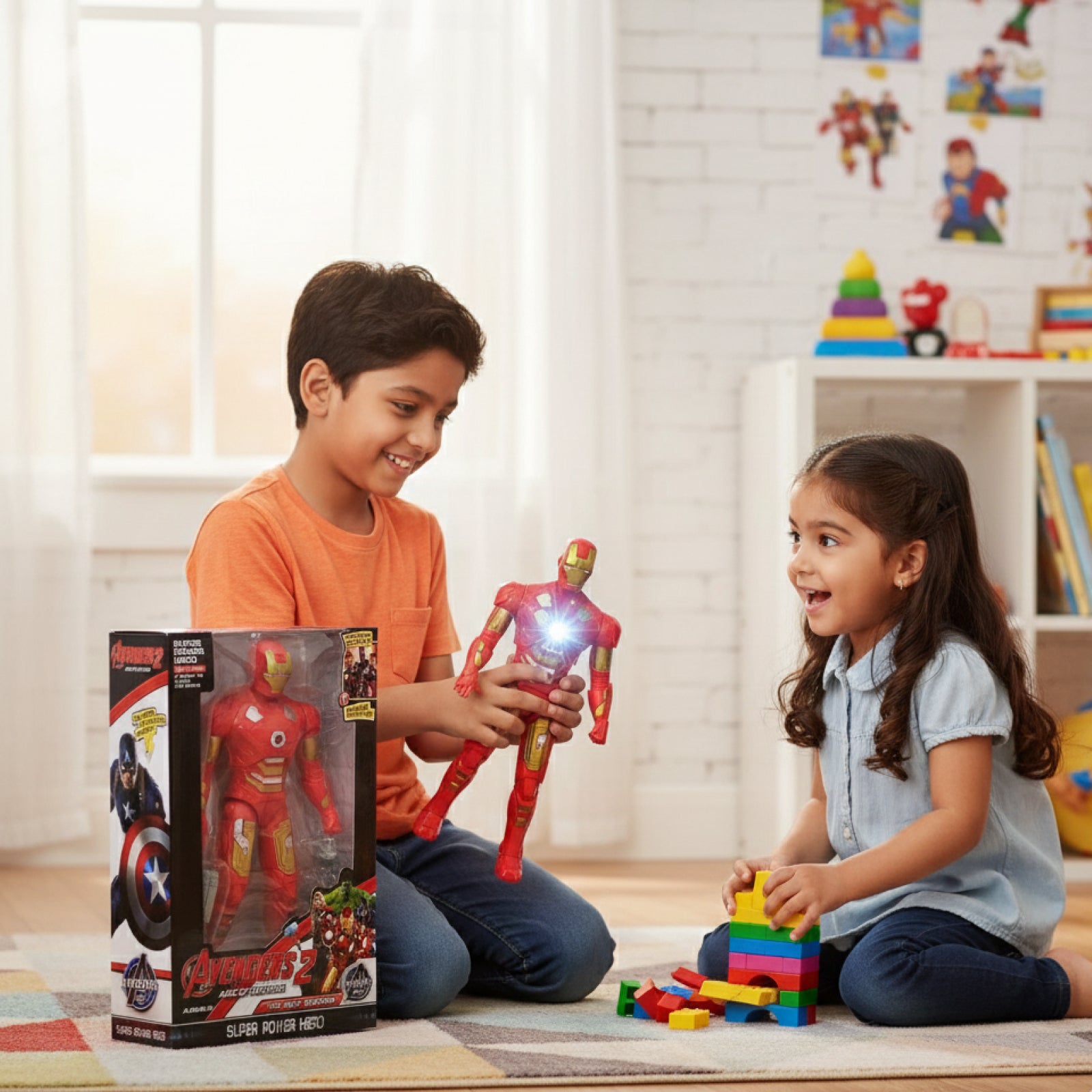 12 Inch Iron Man Action Figure - Avengers Ultron Superhero Toy