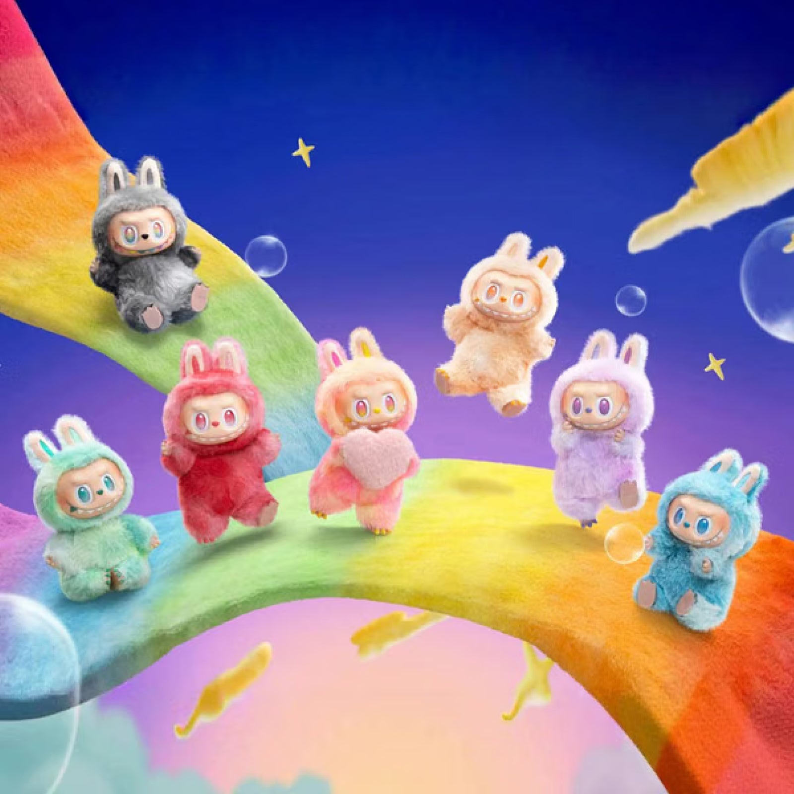 Labubu 3rd Generation Collectible Doll Vinyl Plush Keychain Toy 17cm