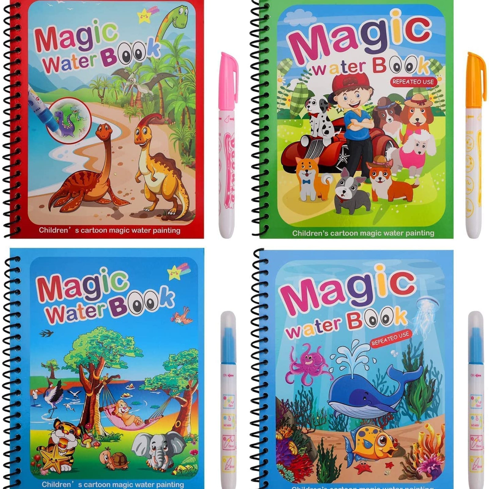 Magic Water Doodle Book - Reusable Coloring Book for Kids