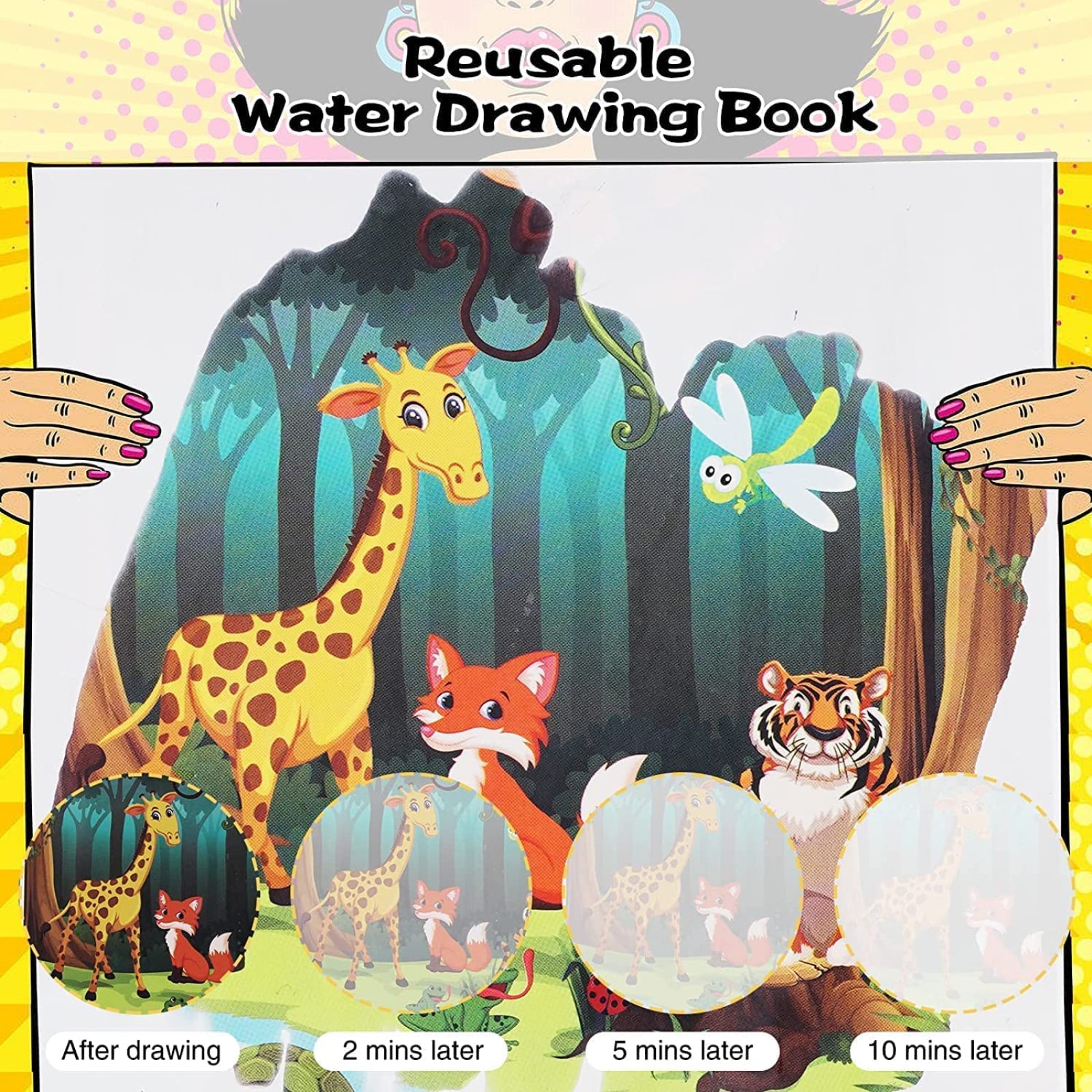 Magic Water Doodle Book - Reusable Coloring Book for Kids