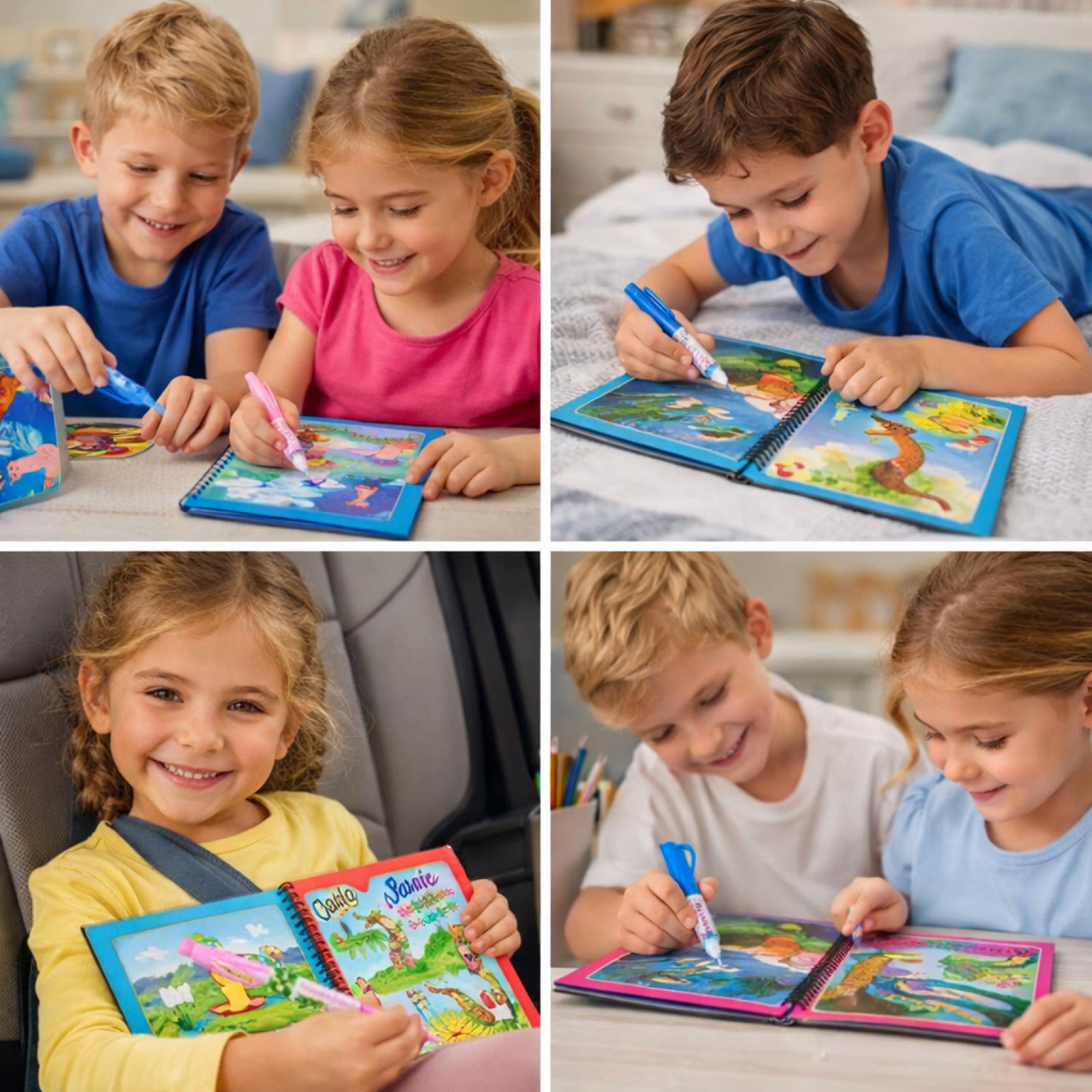 Magic Water Doodle Book - Reusable Coloring Book for Kids