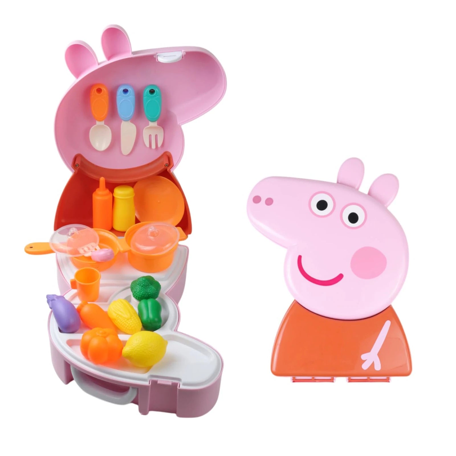 Peppa Pig Kitchen Playset with Accessories - Kids Pretend Play Toy Set