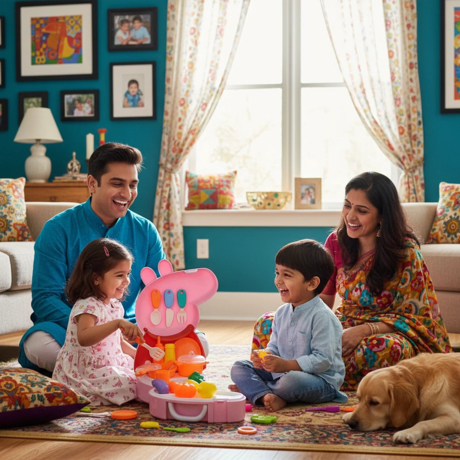 Peppa Pig Kitchen Playset with Accessories - Kids Pretend Play Toy Set