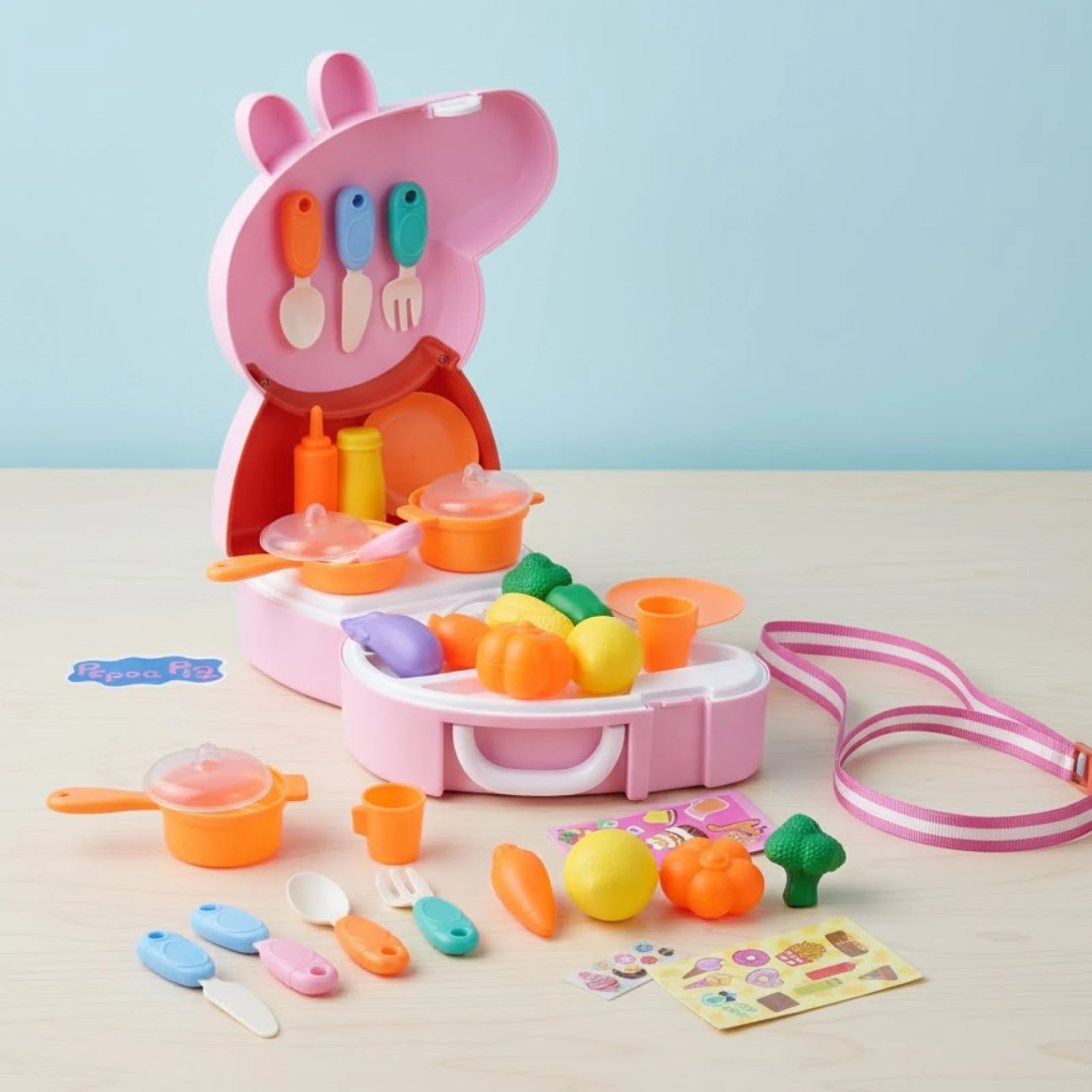 Peppa Pig Kitchen Playset with Accessories - Kids Pretend Play Toy Set