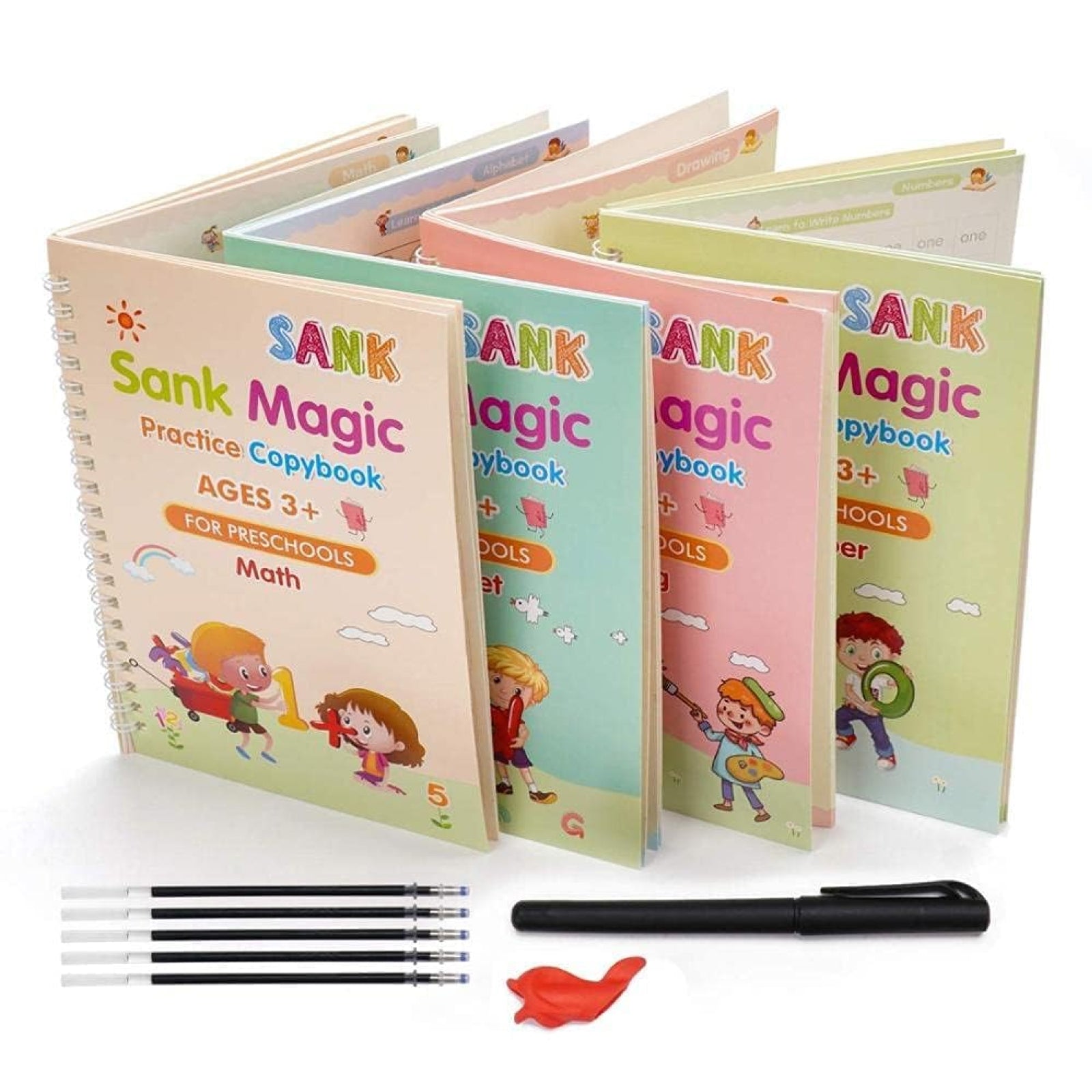 Sank Magic Reusable Copybook Set for Kids - Handwriting Practice