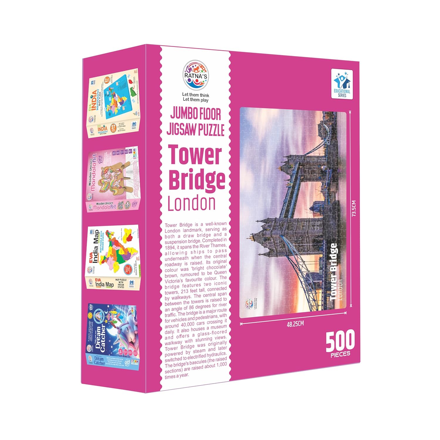 Tower Bridge London Jigsaw Puzzle 500 Pieces - Premium Quality Educational Puzzle