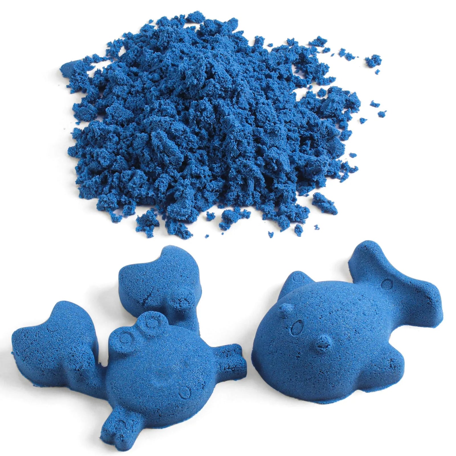 Wonder Sand 500g for Kids - Non-Sticky Blue Kinetic Sand with Mould